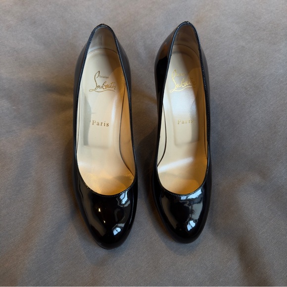 CHRISTIAN LOUBOUTIN Round Toe Patent Leather Pumps - Picture 5 of 5